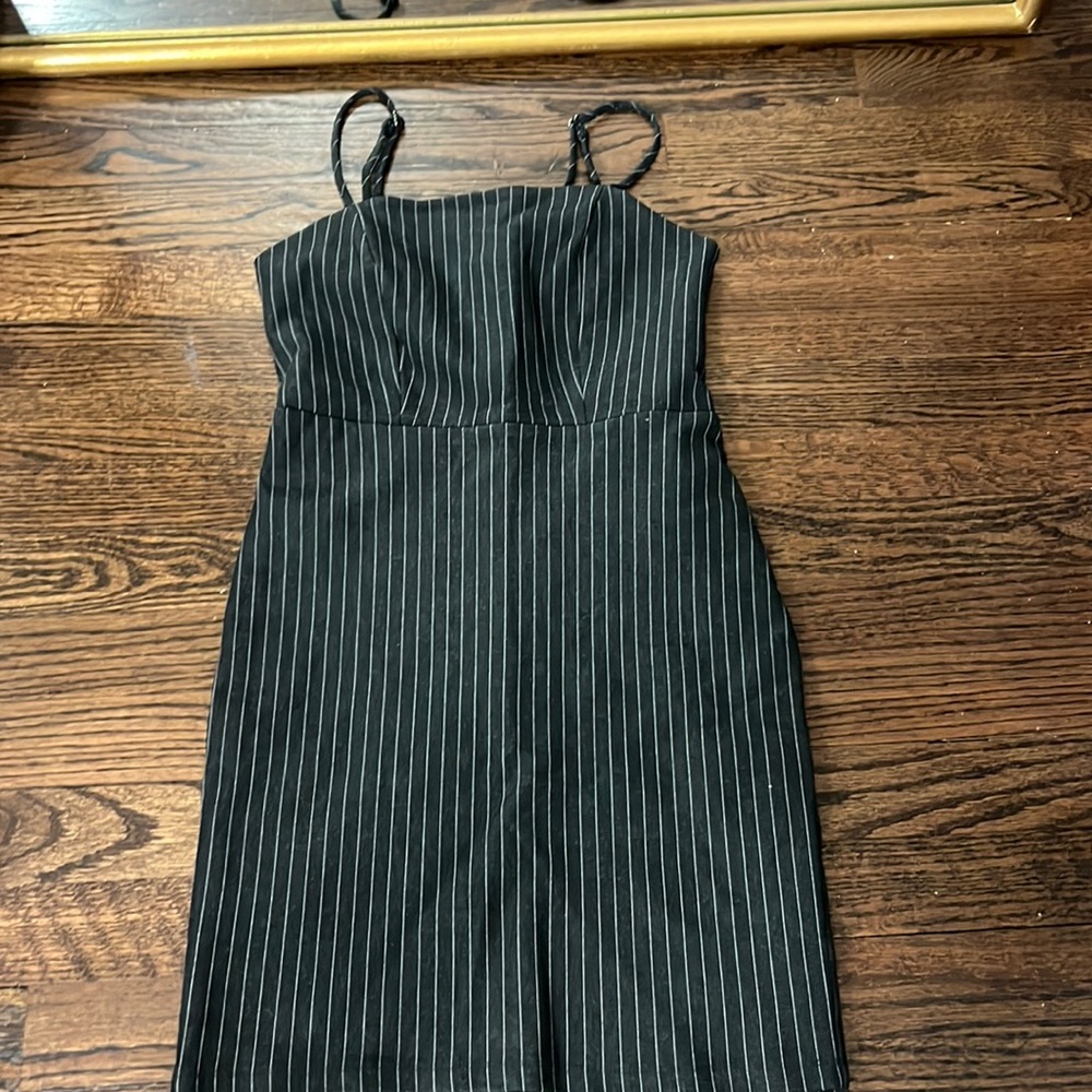 Pinstripe mini dress